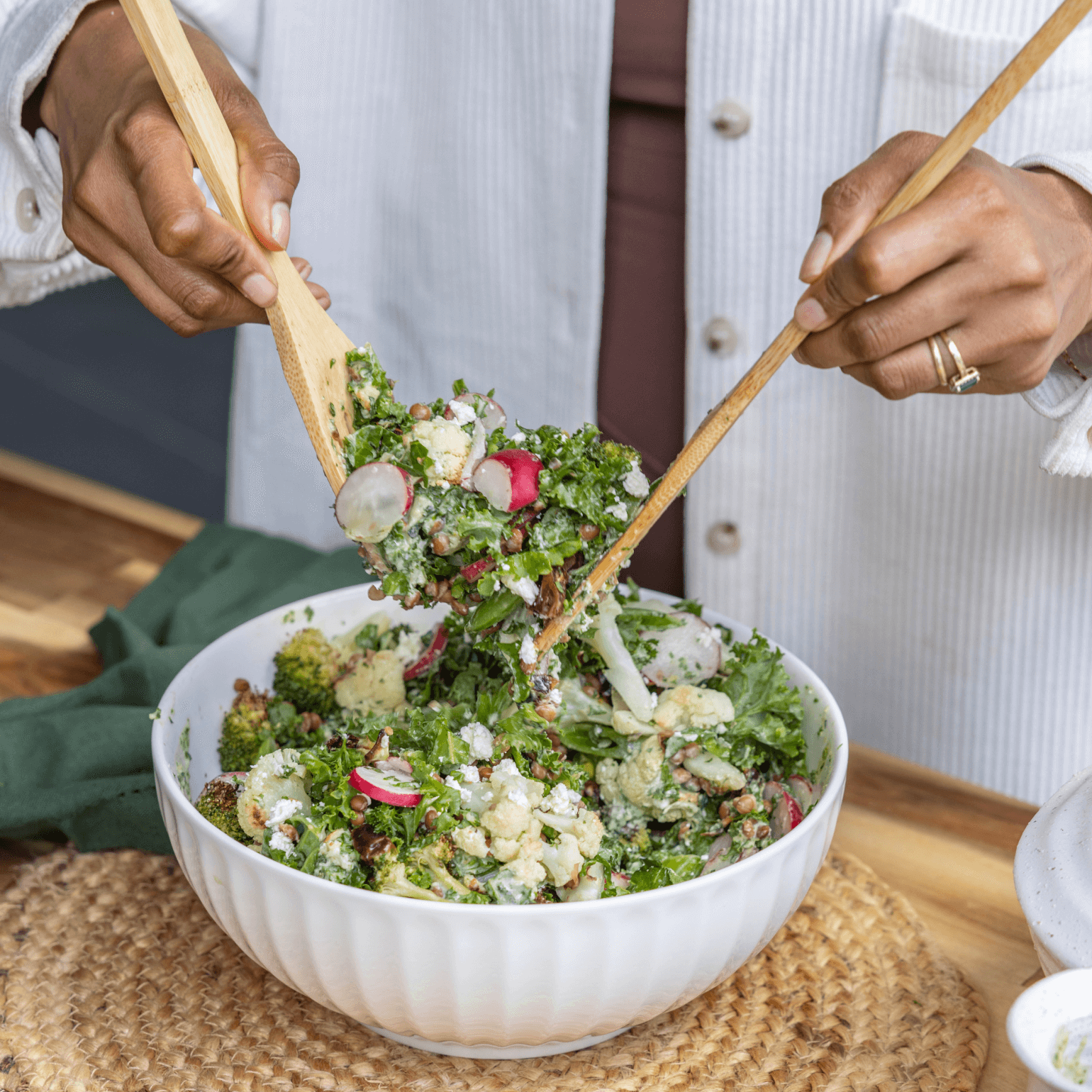 Journal_One_Tray_Broccoli_Cauliflower_and_Lentil Warm Salad
